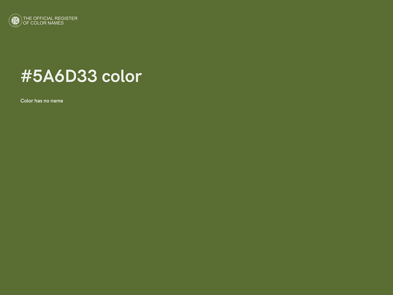 #5A6D33 color image