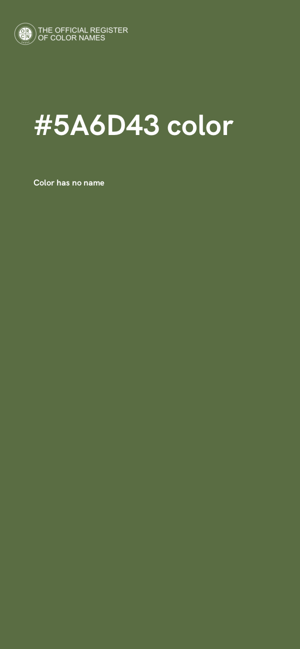 #5A6D43 color image