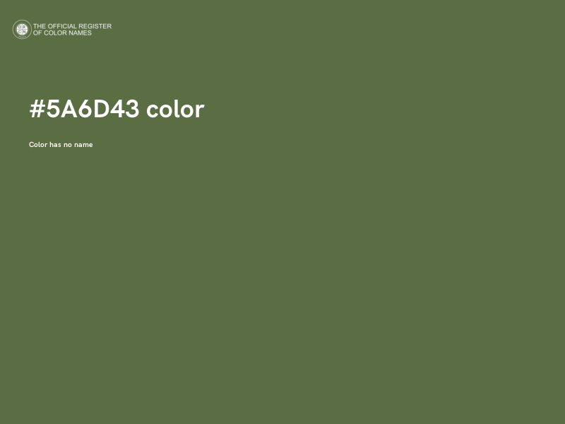 #5A6D43 color image