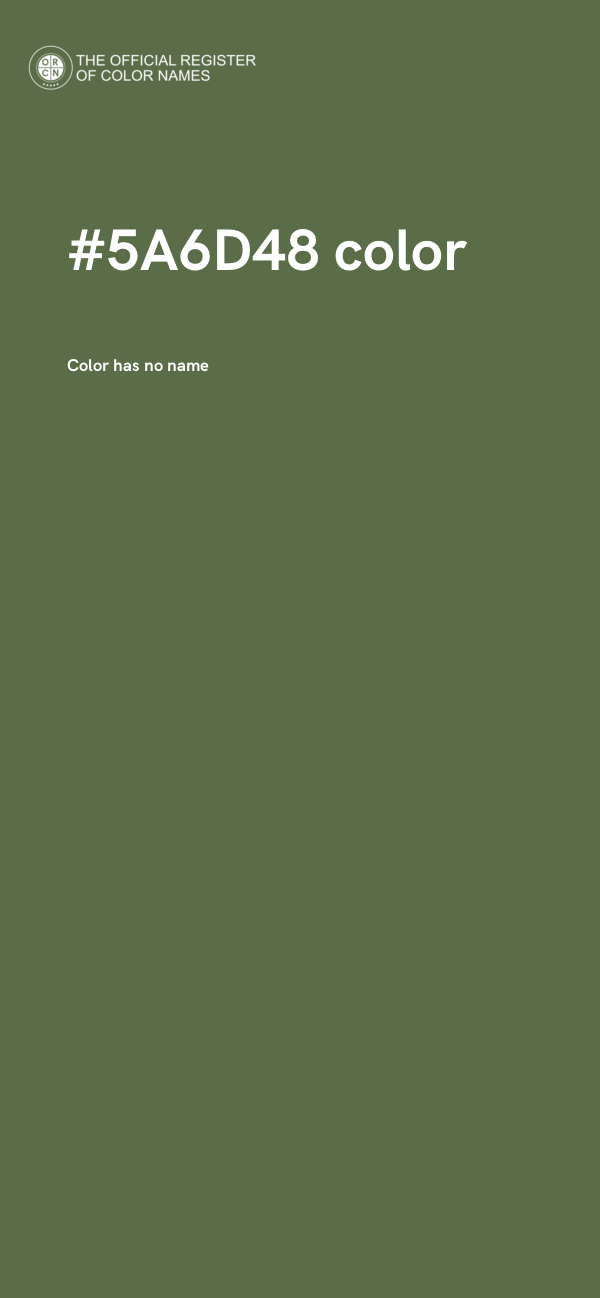 #5A6D48 color image