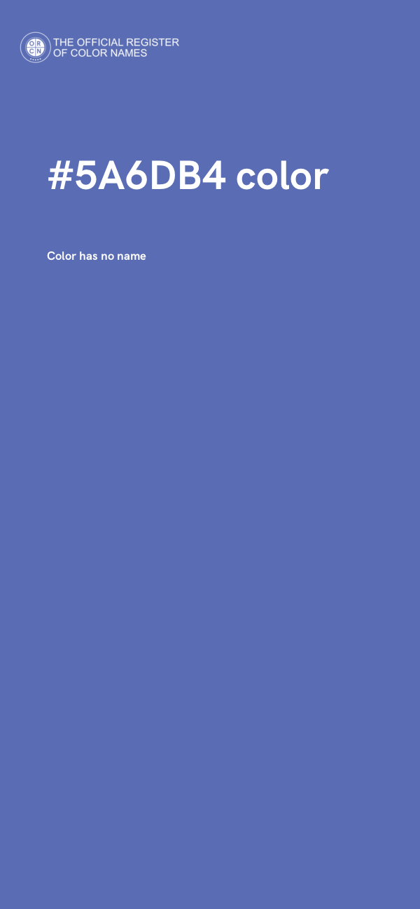#5A6DB4 color image