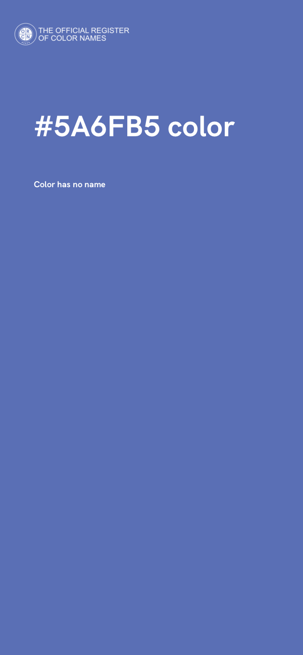 #5A6FB5 color image