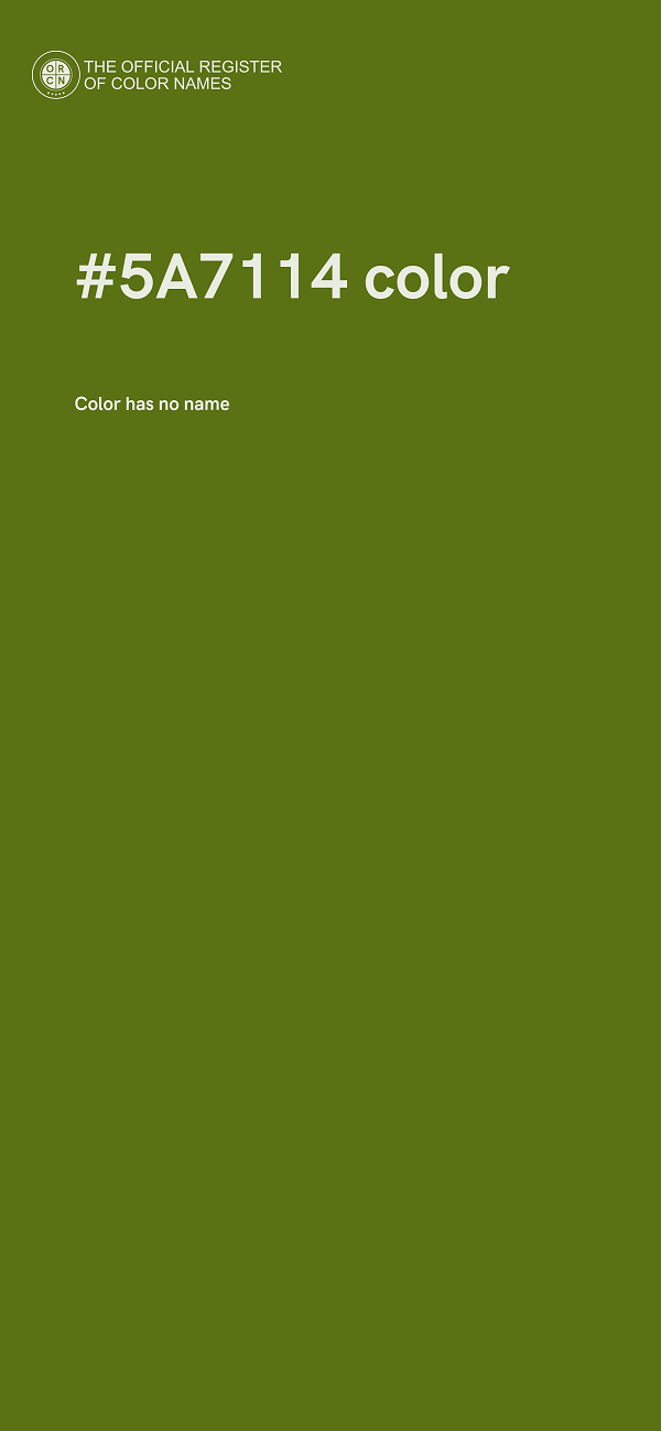 #5A7114 color image