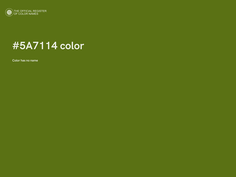 #5A7114 color image