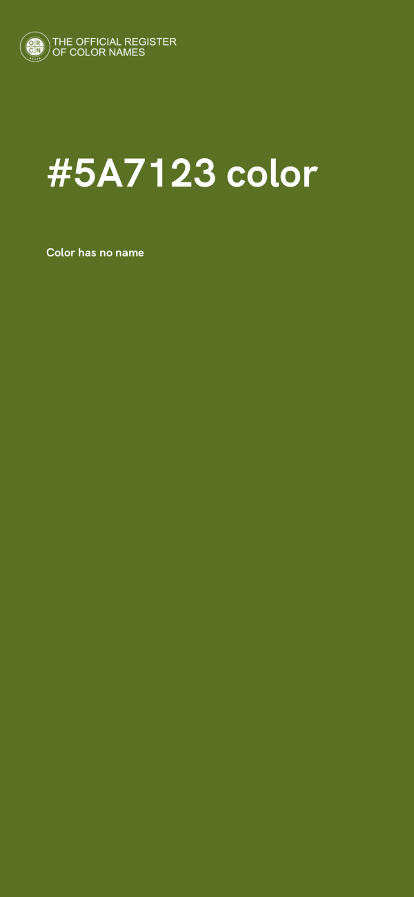 #5A7123 color image