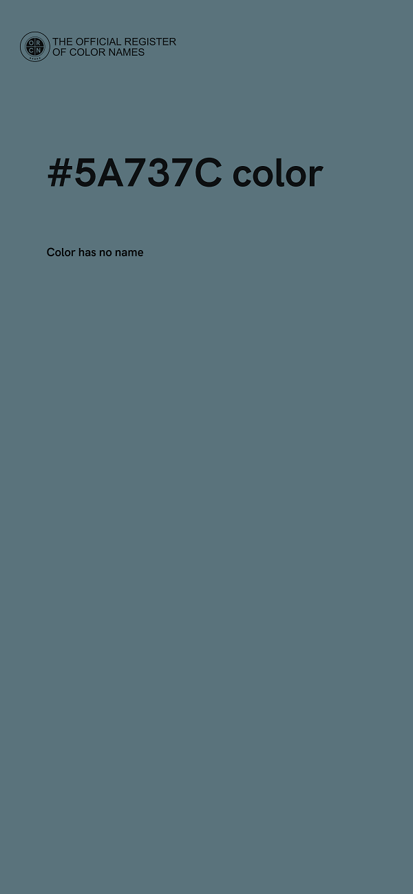 #5A737C color image