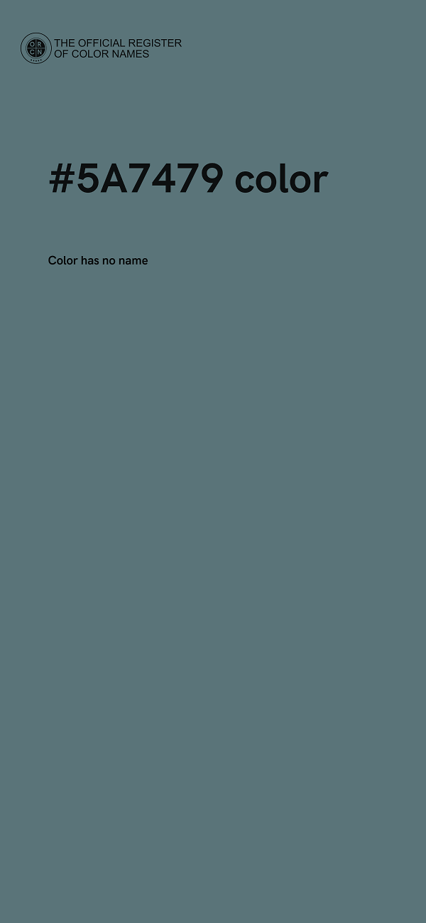 #5A7479 color image