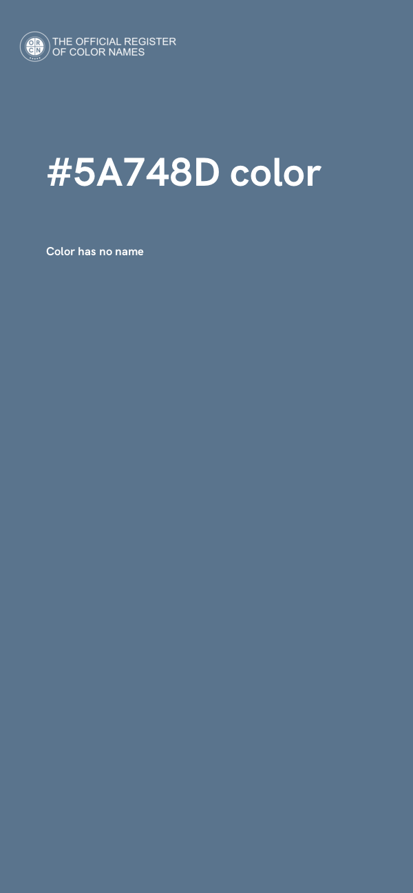 #5A748D color image