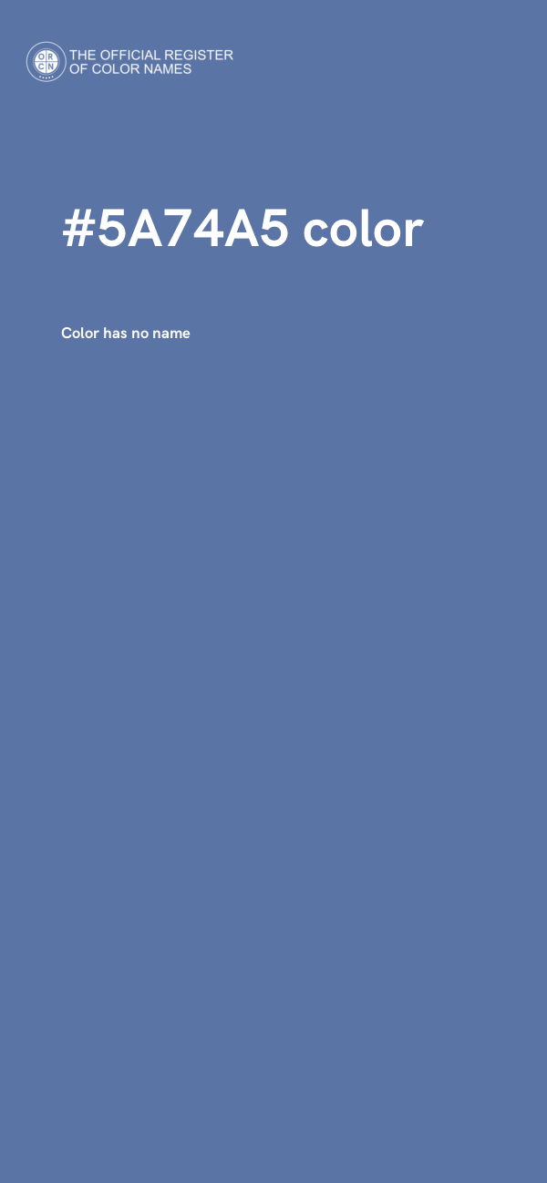 #5A74A5 color image
