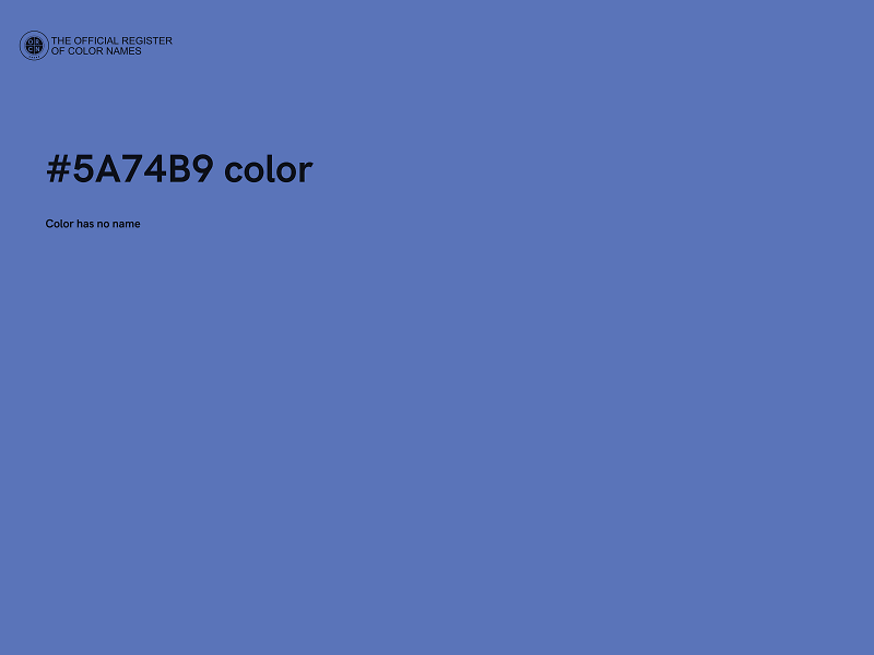 #5A74B9 color image