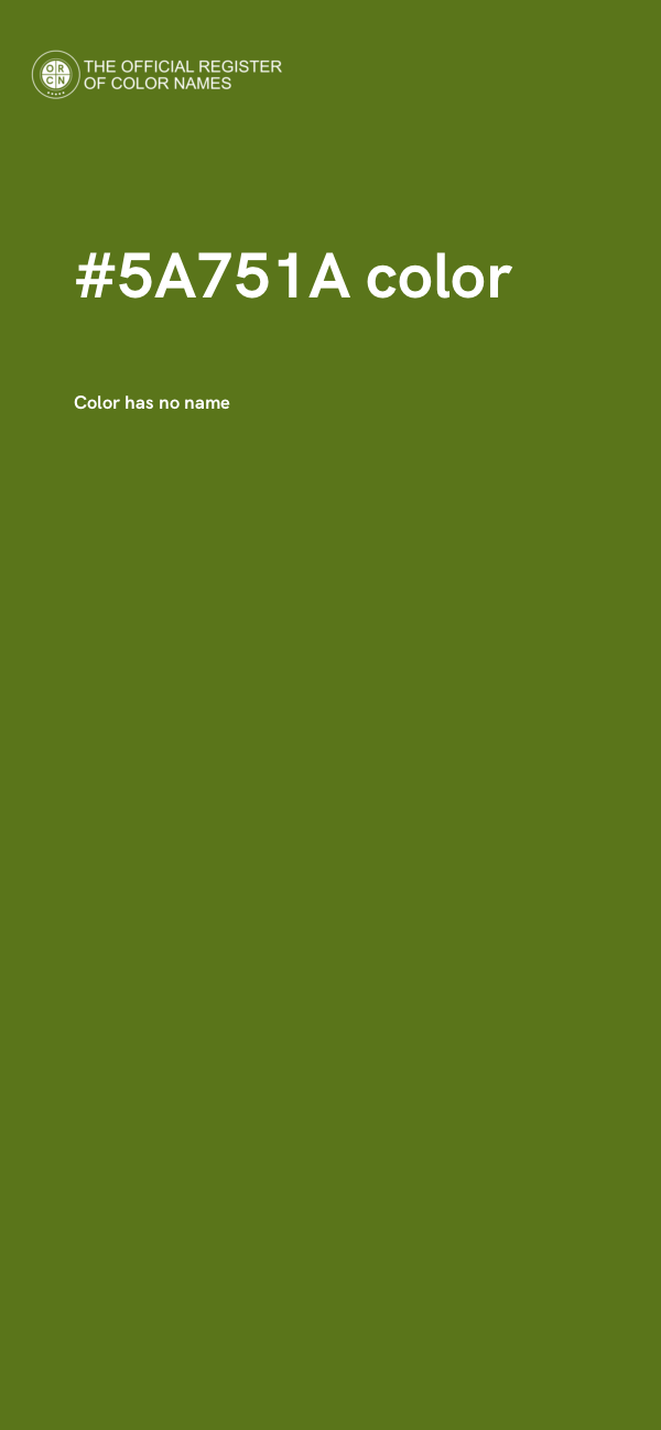 #5A751A color image