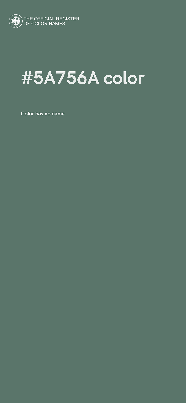 #5A756A color image