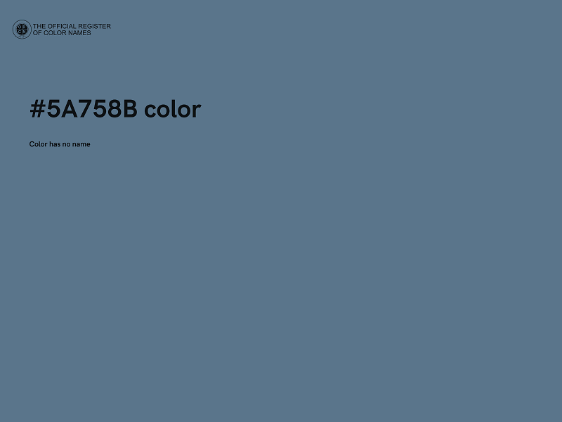 #5A758B color image