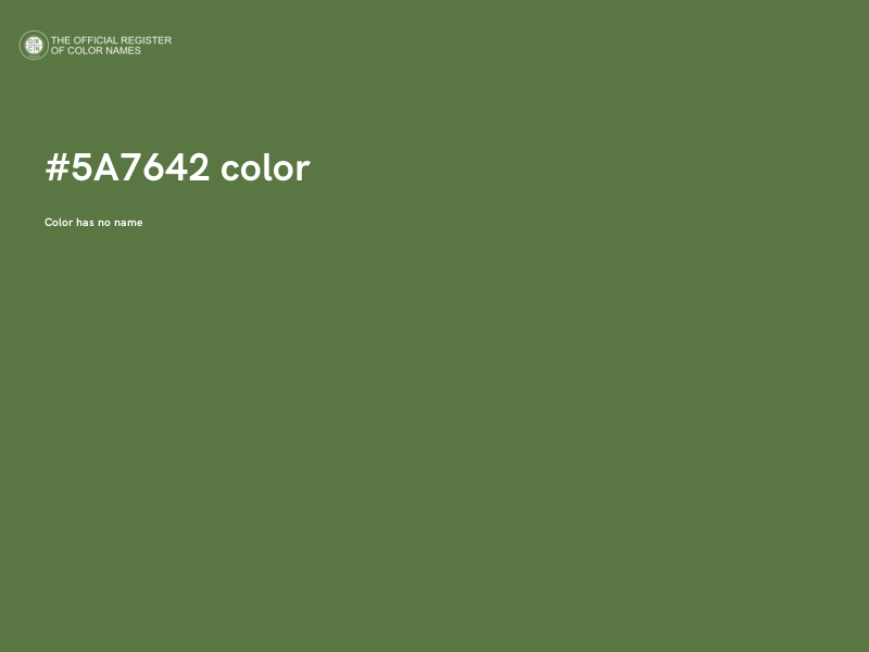 #5A7642 color image