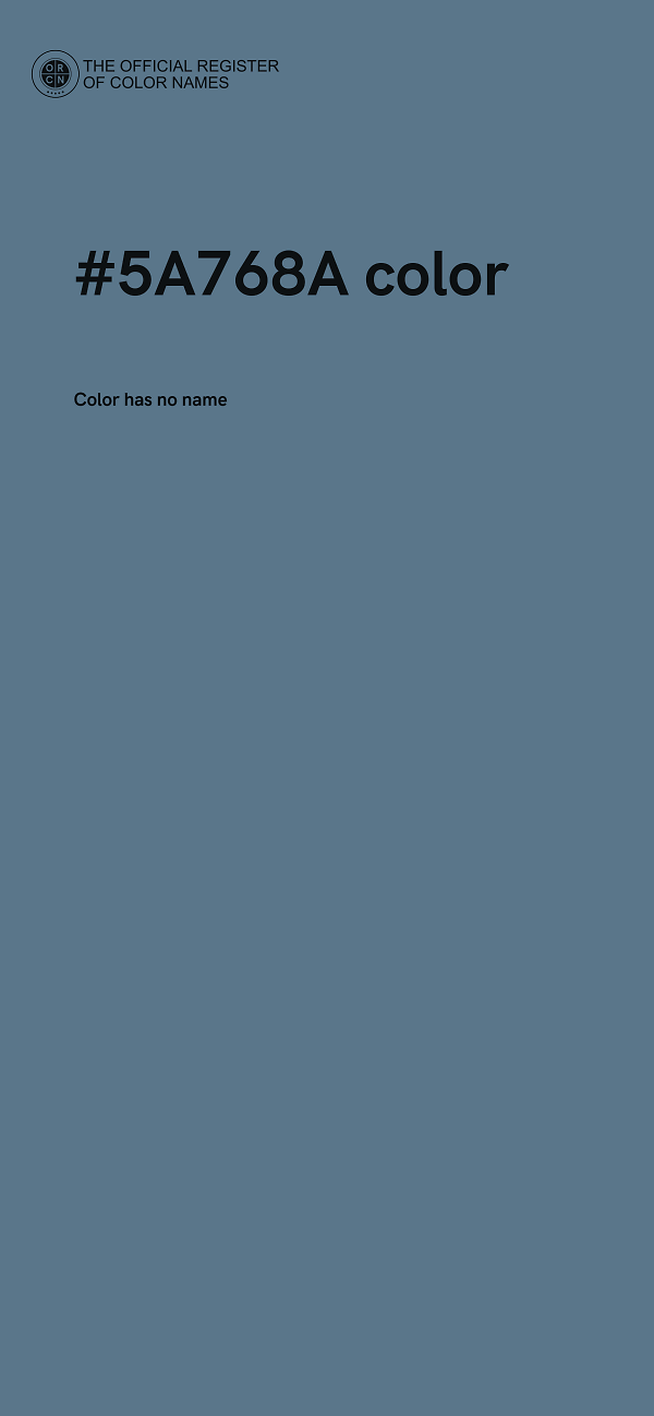 #5A768A color image