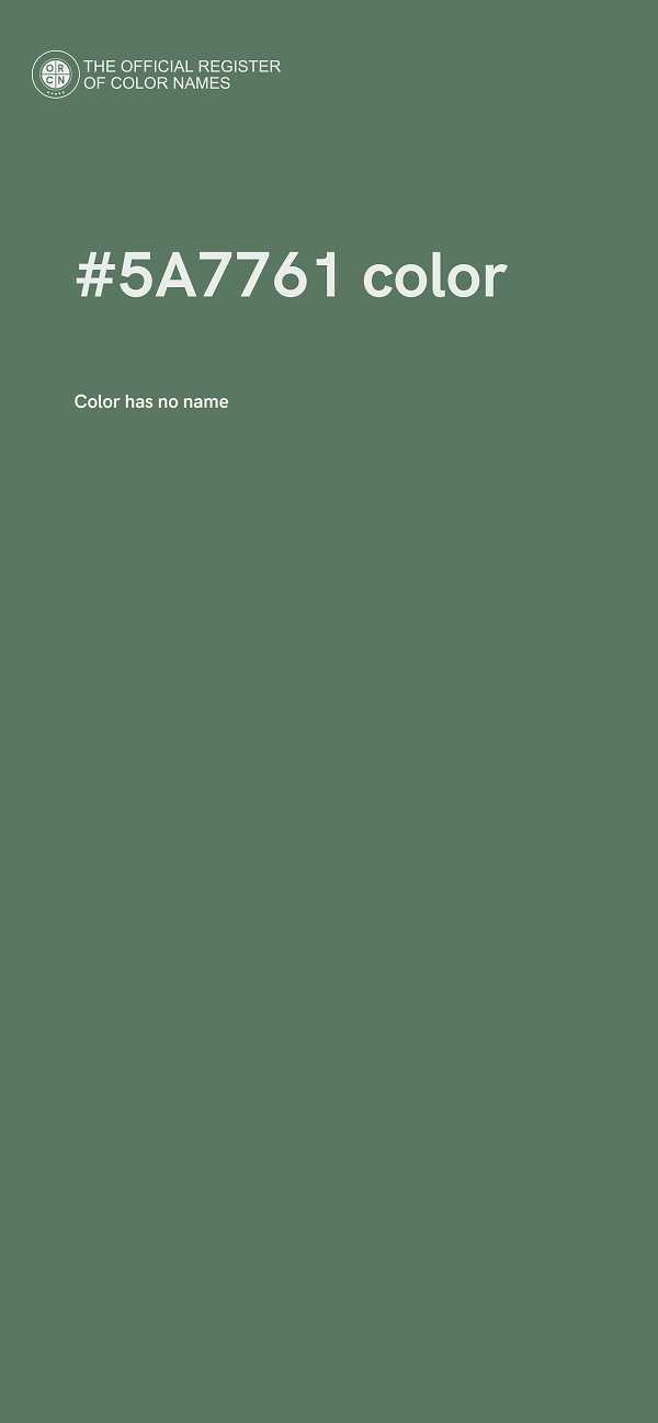 #5A7761 color image