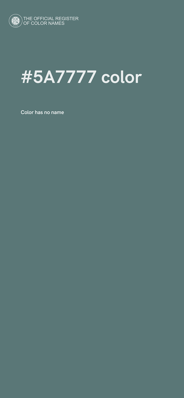 #5A7777 color image