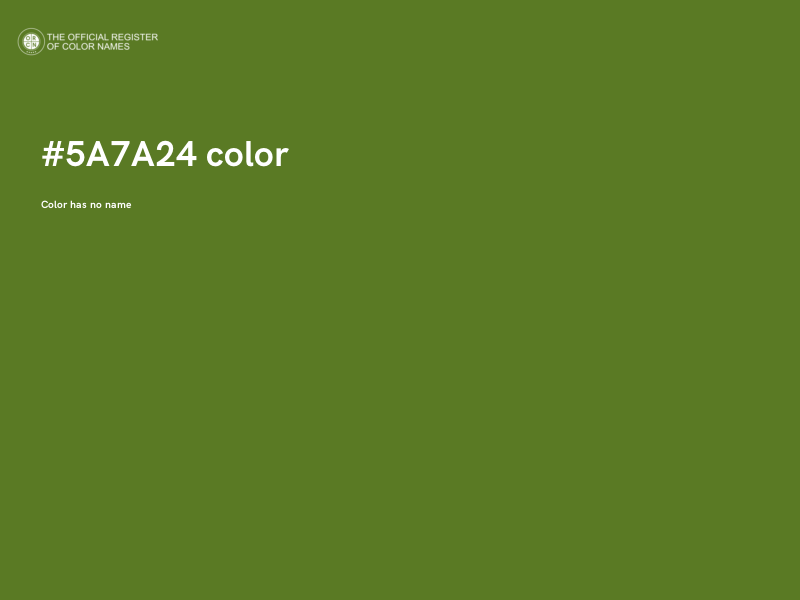 #5A7A24 color image