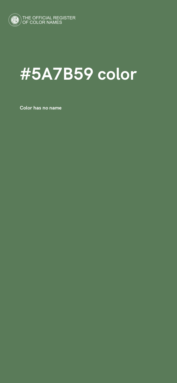 #5A7B59 color image