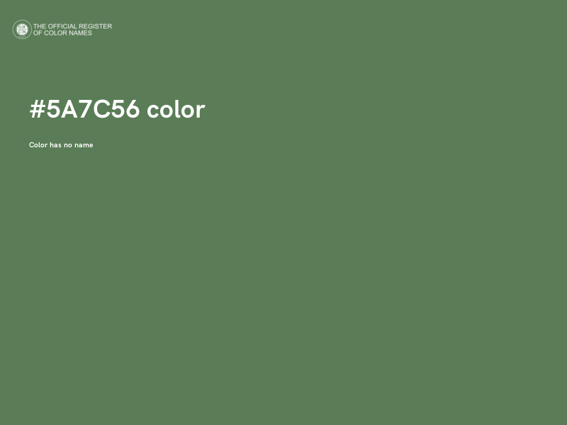 #5A7C56 color image