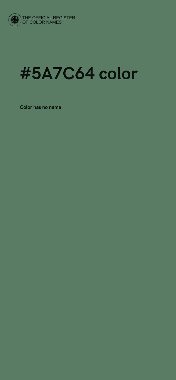#5A7C64 color image