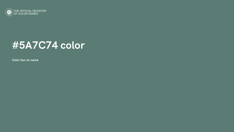 #5A7C74 color image