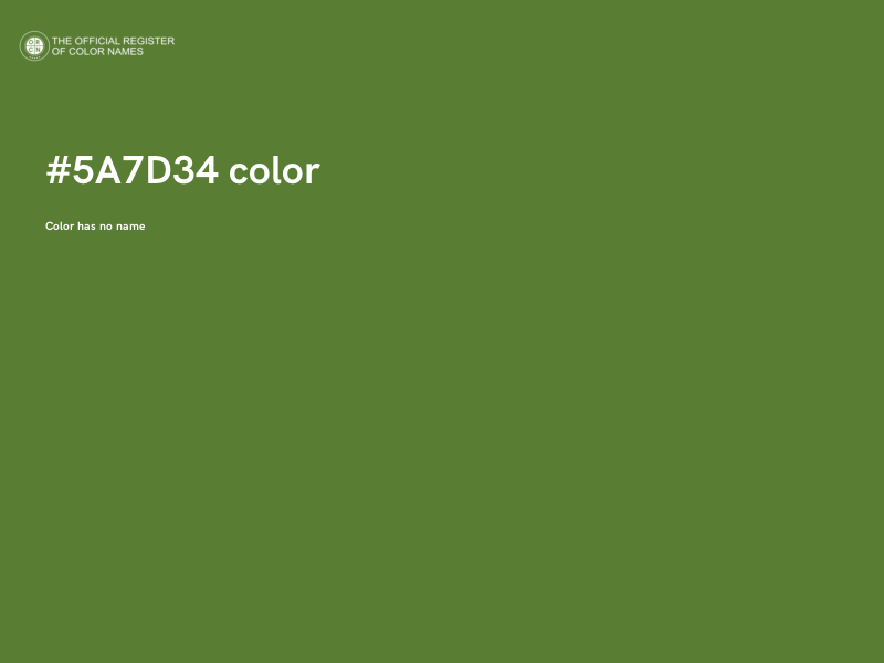 #5A7D34 color image