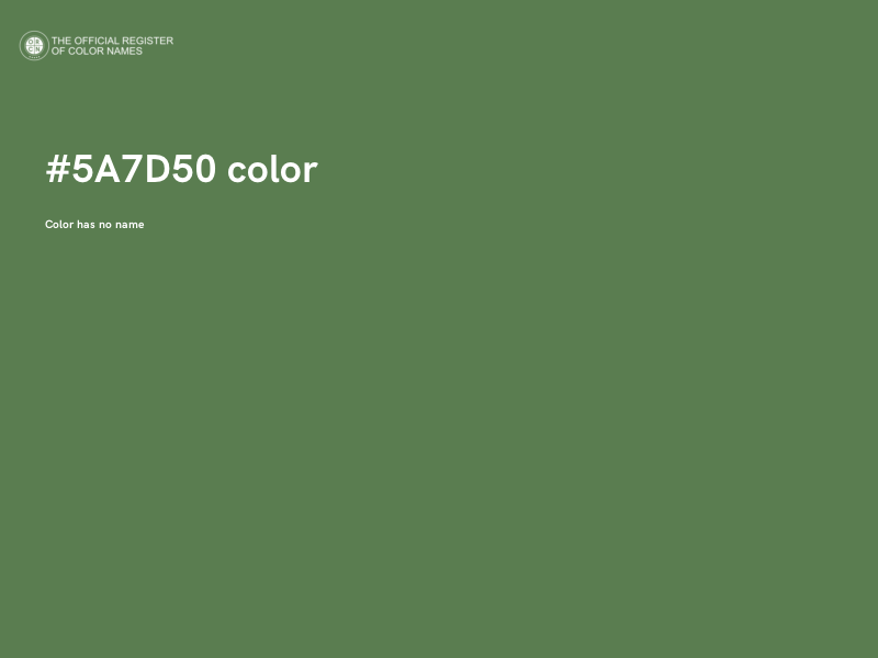 #5A7D50 color image