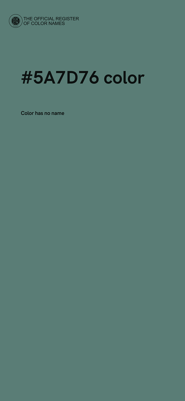 #5A7D76 color image