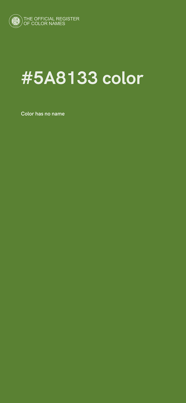 #5A8133 color image