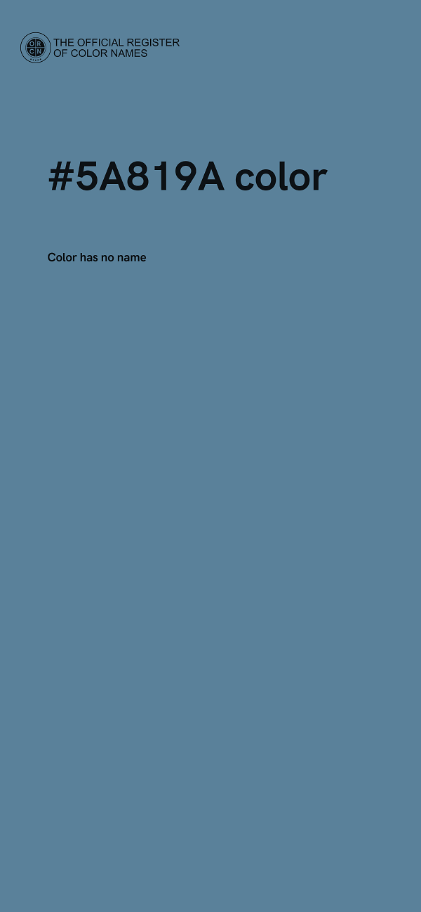 #5A819A color image