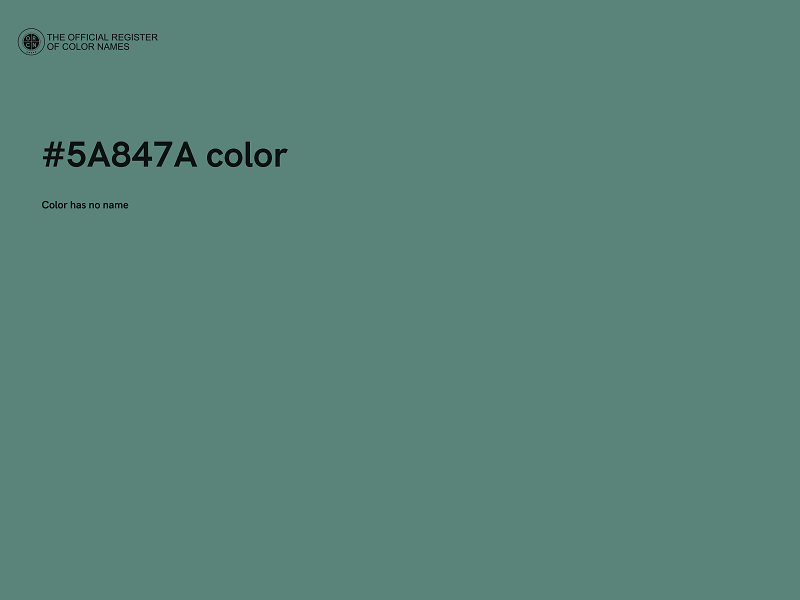 #5A847A color image