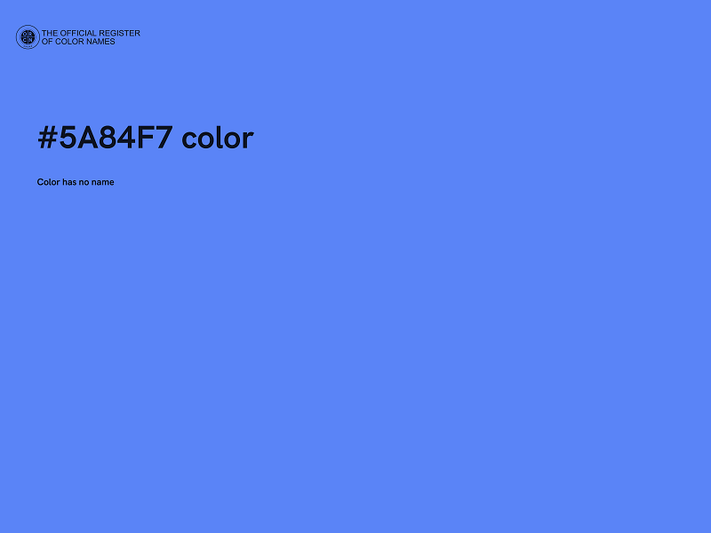 #5A84F7 color image