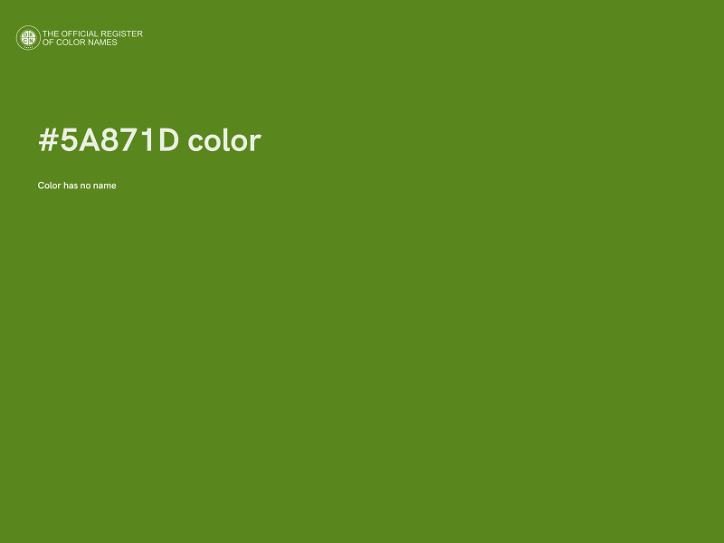 #5A871D color image