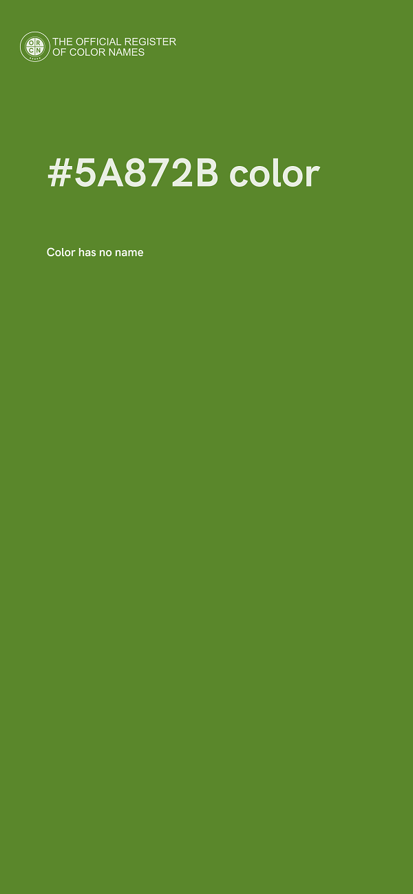 #5A872B color image