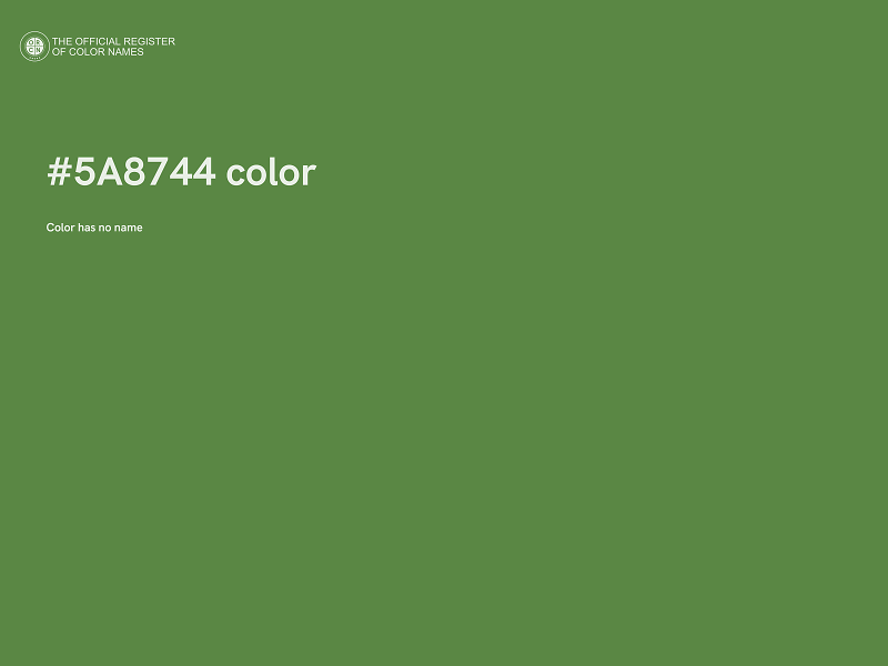 #5A8744 color image