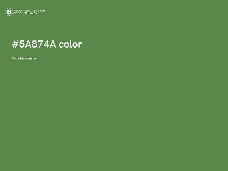 #5A874A color image