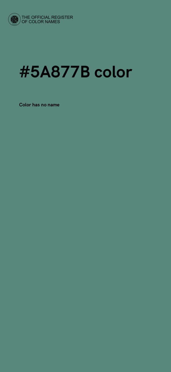 #5A877B color image