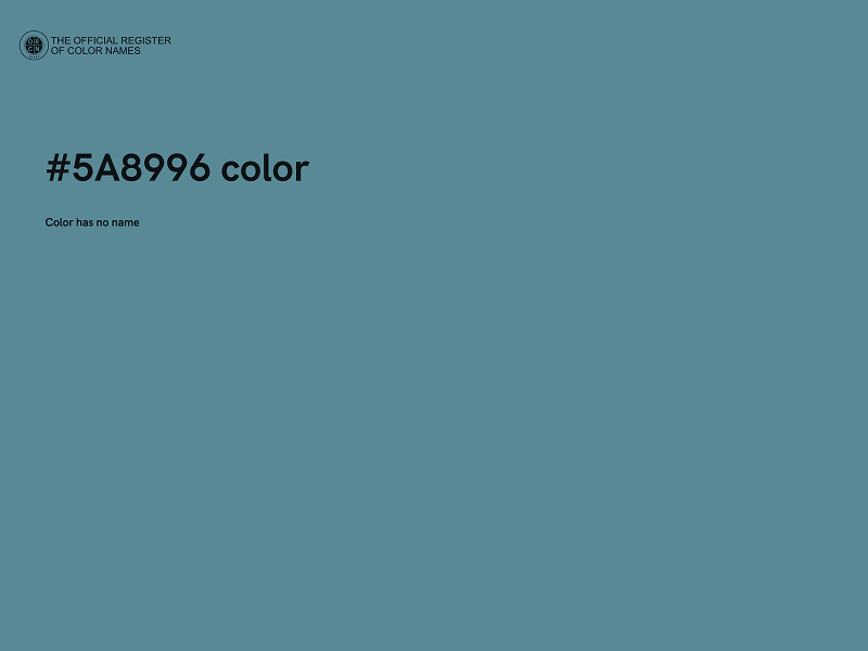 #5A8996 color image