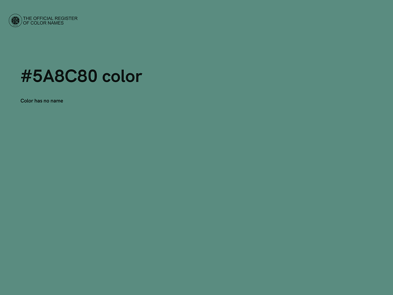 #5A8C80 color image