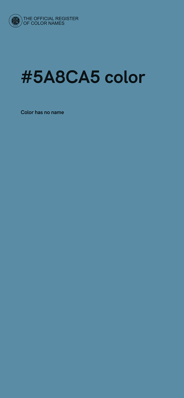 #5A8CA5 color image