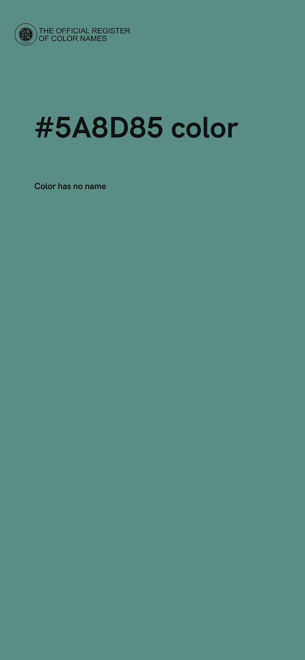 #5A8D85 color image