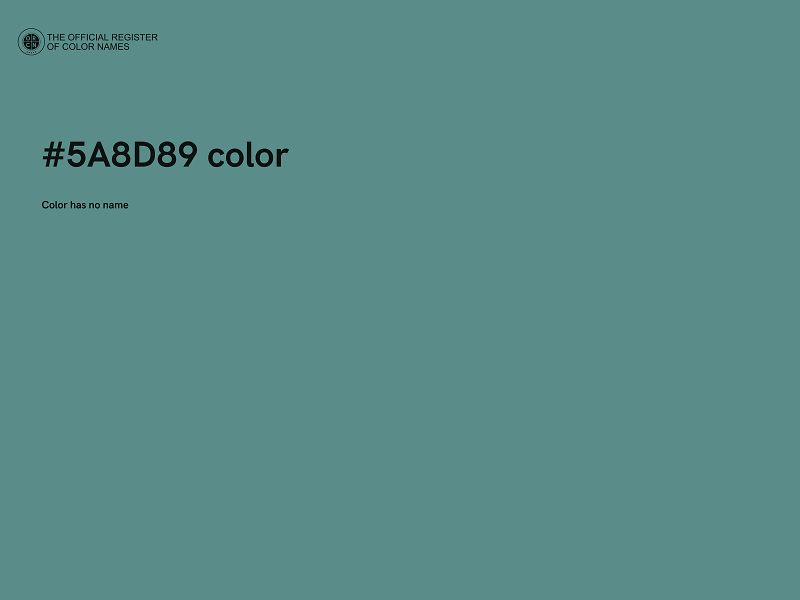 #5A8D89 color image