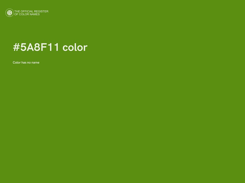 #5A8F11 color image