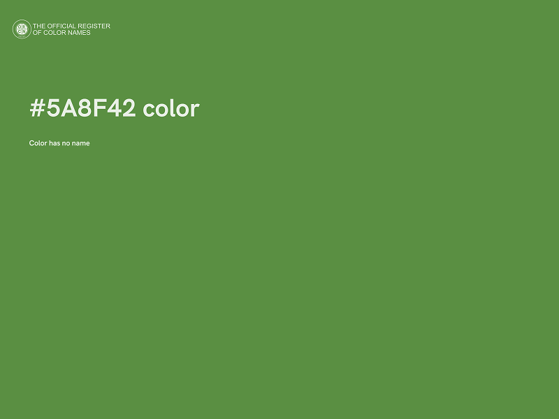 #5A8F42 color image