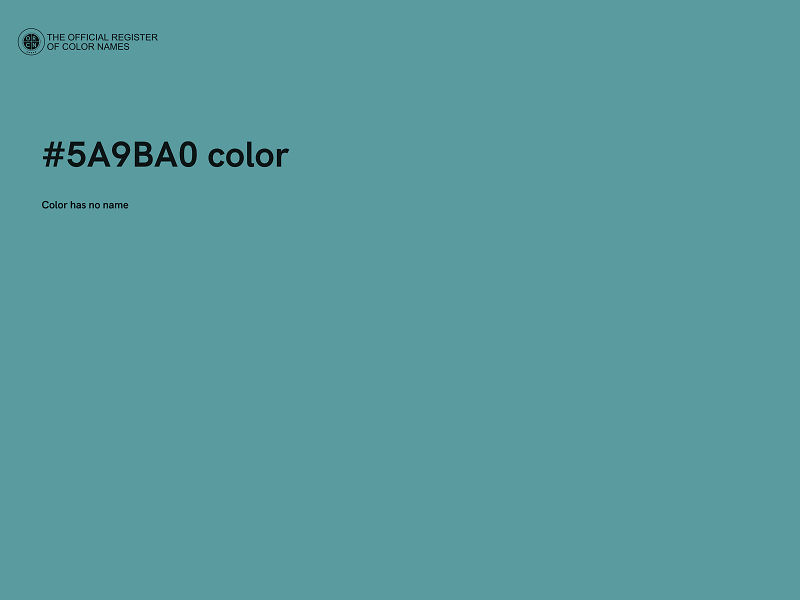 #5A9BA0 color image