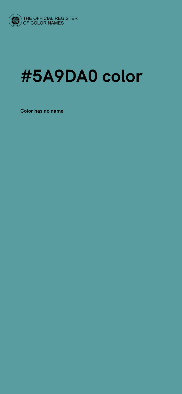 #5A9DA0 color image
