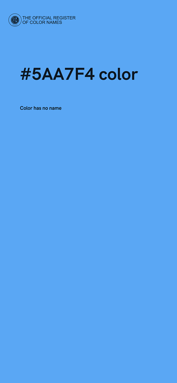 #5AA7F4 color image