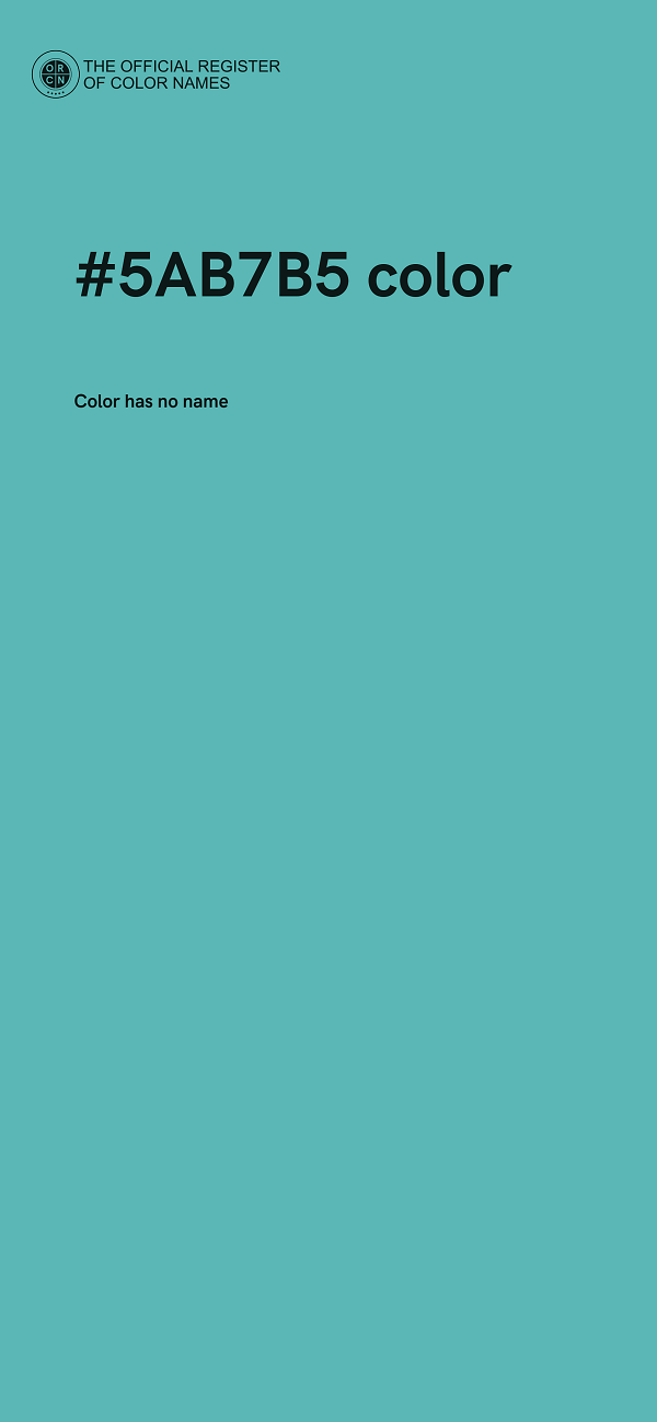 #5AB7B5 color image