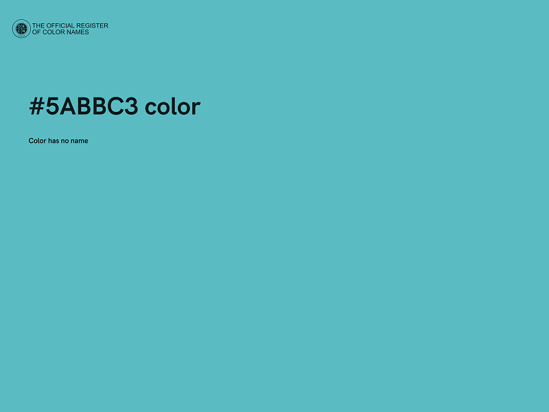 #5ABBC3 color image